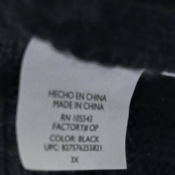 Daisy Fuentes Black Cable Knit Pullover Sweater Hoodie - Size 3X - Picture 6 of 6